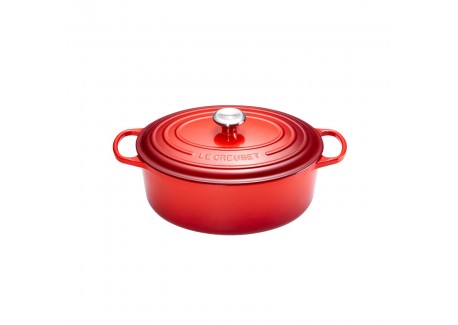 Cocotte Fonte Signature Ovale 4,1 L Rouge Cerise (27 cm) - Le Creuset