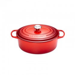 Cocotte Fonte Signature Ovale 4,1 L Rouge Cerise (27 cm) - Le Creuset Cocotte Fonte Signature Ovale 4,1 L Rouge Cerise (27 cm) - Le Creuset