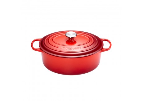 Signature Ovale Gietijzeren Stoofpot 6,3 L Kersenrood (31 cm) - Le Creuset