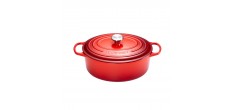 Cocotte Fonte Signature Ovale 6,3 L Rouge Cerise (31 cm) 