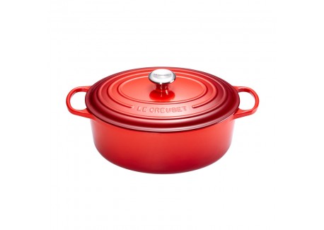 Cocotte Fonte Signature Ovale 7,5 L Rouge Cerise (33 cm) - Le Creuset