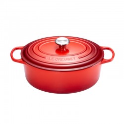 Cocotte Fonte Signature Ovale 7,5 L Rouge Cerise (33 cm) - Le Creuset Cocotte Fonte Signature Ovale 7,5 L Rouge Cerise (33 cm) - Le Creuset