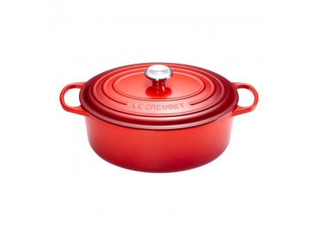 Cocotte Fonte Signature Ovale 8,9 L Rouge Cerise (35 cm)  - Le Creuset