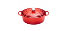 Cocotte Fonte Signature Ovale 13,9 L Rouge Cerise (40 cm) 