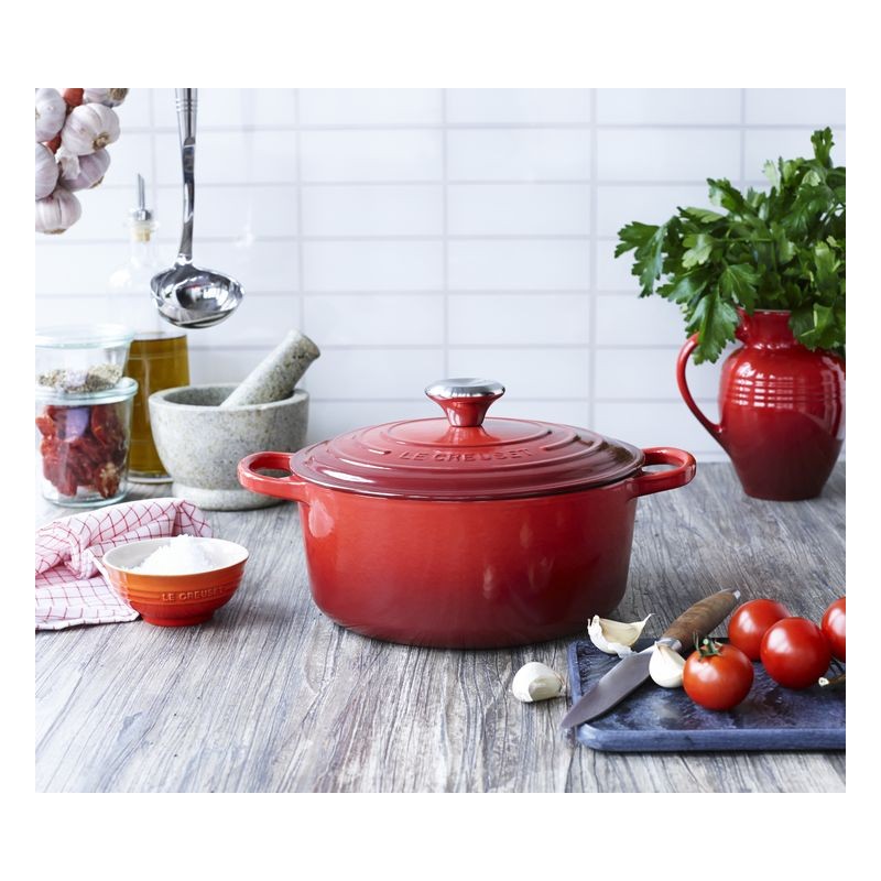 Cocotte Fonte Signature Ronde 1,8 L Rouge Cerise (18 cm)  - Le Creuset