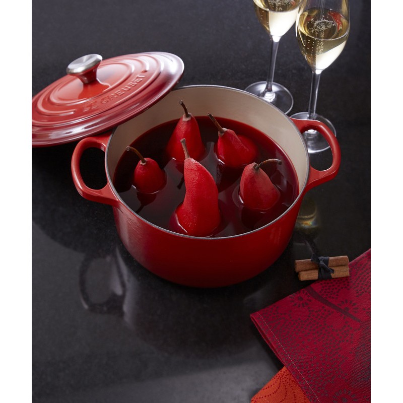 Cocotte Fonte Signature Ronde 1,8 L Rouge Cerise (18 cm)  - Le Creuset