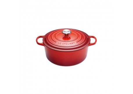 Cocotte Fonte Signature Ronde 2,4 L Rouge Cerise (20 cm) - Le Creuset