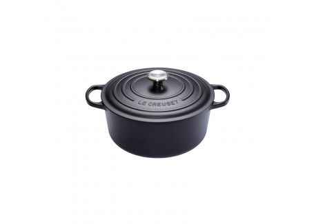 Signature Ronde Gietijzeren Stoofpot 2,4 L Mat Zwart (20 cm) - Le Creuset