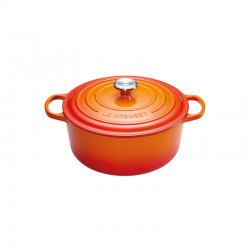 Cocotte Fonte Signature Ronde 2,4 L Orange Volcanique (20 cm)