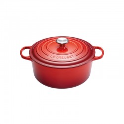 Cocotte Fonte Signature Ronde 3,3 L Rouge Cerise (22 cm) - Le Creuset Cocotte Fonte Signature Ronde 3,3 L Rouge Cerise (22 cm) - Le Creuset