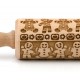 Houten Deegrol Decoratie Gingerbreadman voor Kerstkoekjes 23 cm - Folkroll