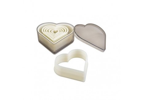 Emporte-Pièces Lisses Coeur 7 pcs - Patisdécor