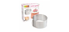 Cercle à Génoise Extensible en Inox Hauteur 8,5 cm