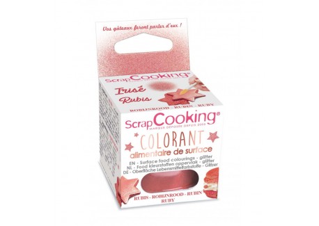 Colorant Alimentaire de Surface Rouge Rubis 5 g - Scrapcooking