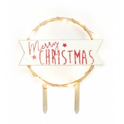 Décoration de Noël en Bois "Merry Christmas" avec Led  - Scrapcooking Décoration de Noël en Bois "Merry Christmas" avec Led  - Scrapcooking