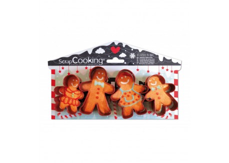 Cutters Gingerbread Man 4 dlg - Scrapcooking