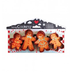 Cutters Gingerbread Man 4 dlg - Scrapcooking Cutters Gingerbread Man 4 dlg - Scrapcooking