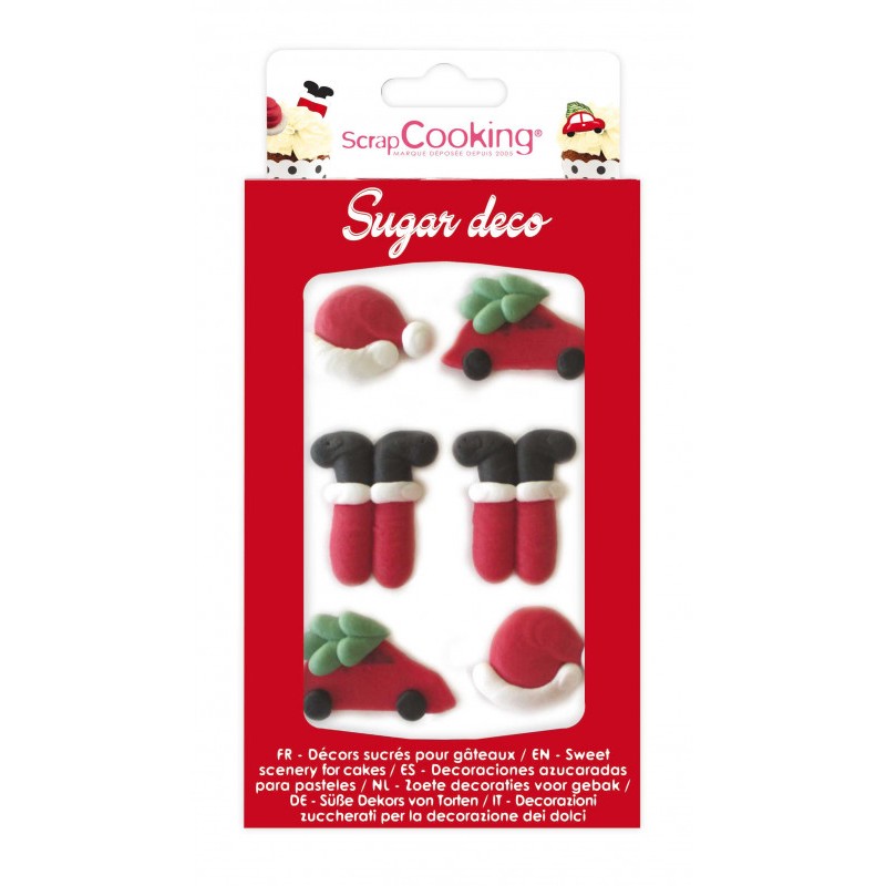 Décoration de Noël en sucre pour bûche et gâteau ScrapCooking ® décoration  de noël en sucre pour bûche et gâteau décorations alimentaires