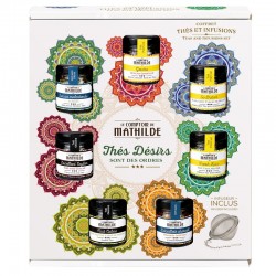 Coffret Thé et Infusions "Thés Désirs Sont des Ordres" - Comptoir de Mathilde Coffret Thé et Infusions "Thés Désirs Sont des Ordres" - Comptoir de Mathilde