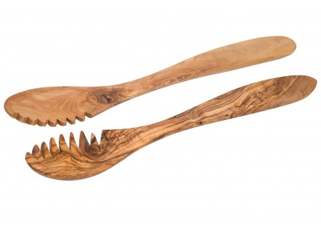 Couverts à Servir Pâtes Bois d'Olivier 30 cm - Cosy Trendy