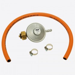 Kit Régulateur/Détendeur de Gaz avec Tuyau 37 Mbar pour Four à Pizza et Plancha - Barbecook Kit Régulateur/Détendeur de Gaz avec Tuyau 37 Mbar pour Four à Pizza et Plancha - Barbecook