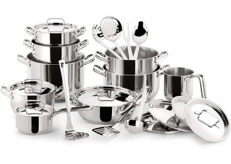 Sfiziosa RVS kookgerei / pannenset Set 24 dlg - Lagostina