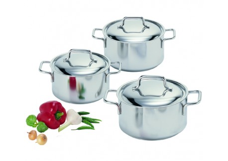 Apollo 7 Batterie de Cuisine Casseroles Inox 3 pcs - Demeyere