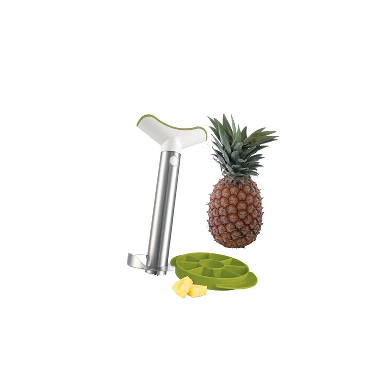 Coupe-ananas en acier inoxydable argent PROFESSIONAL