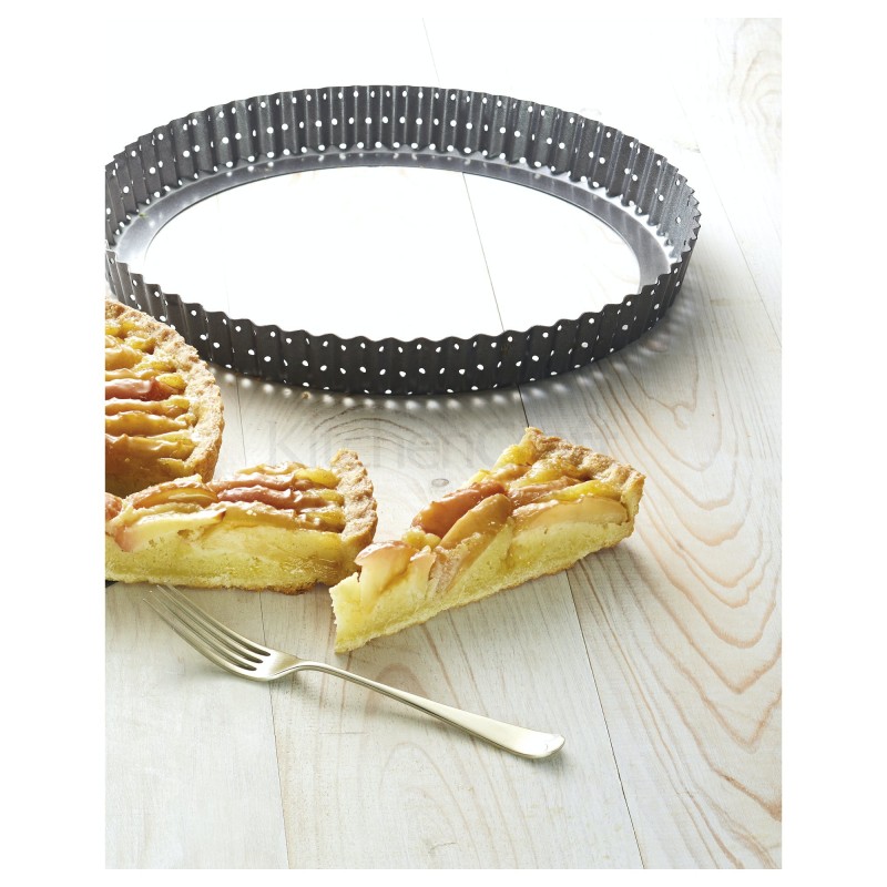 Moule à tarte fond amovible diamètre 24 cm - Moule à Tarte anti-adhésif