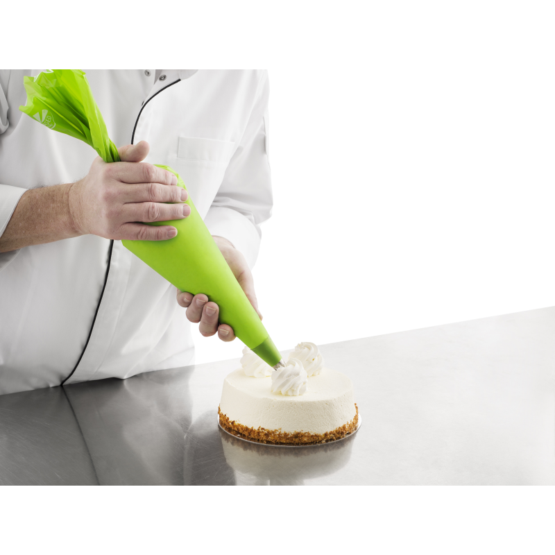 One Way - Poches à Douille Patisserie Jetable Biobased Comfort Green 12 pcs  - Les Secrets du Chef