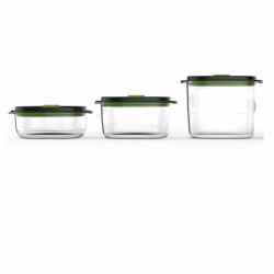 Fresh Set 3 Boites hermétique fraîcheur et marinade pour machine sous vide 