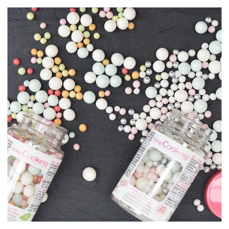 Perles multicolores en sucre (colorants naturels) - 80 g