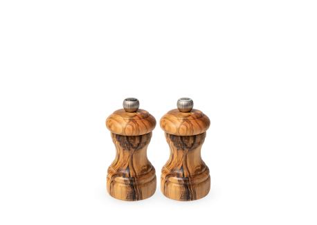 Bistro Duo Moulins à Poivre et à Sel 10 cm Bois d'Olivier - Peugeot