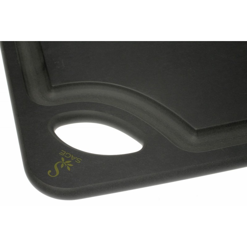 Planche à Découper Fine en Fibre Bois Noir Paperstone Récupérateur Jus 45x30cm - Sage