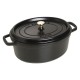Geëmailleerde Ovale Gietijzeren Braadpan 31 cm Mat Zwart 5,5 L - Staub