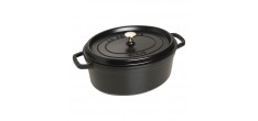 Cocotte Fonte Ovale 31 cm Noir Mat 5,5 l