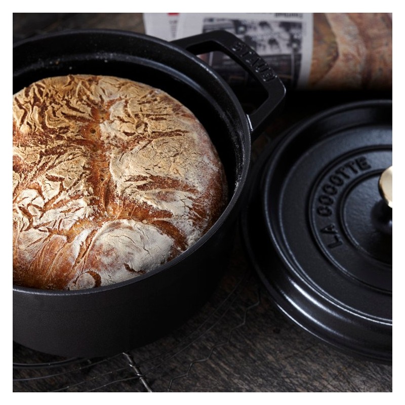 Geëmailleerde Ovale Gietijzeren Braadpan 31 cm Mat Zwart 5,5 L - Staub