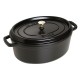 Cocotte Fonte Émaillée Ovale 33 cm Noir Mat 6,7 L - Staub