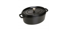 Geëmailleerde Ovale Stoofpot 33 cm Zwart 6,7 L