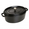 Cocotte Fonte Ovale 33 cm Noir Mat 6,7 l