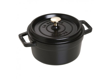 Cocotte Fonte Ronde 20 cm Noir Mat 2,2 l  - Staub
