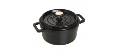 Ronde Stoofpot 20 cm Mat Zwart 2,2 l