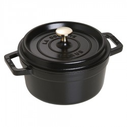 Ronde Stoofpot 20 cm Mat Zwart 2,2 l - Staub