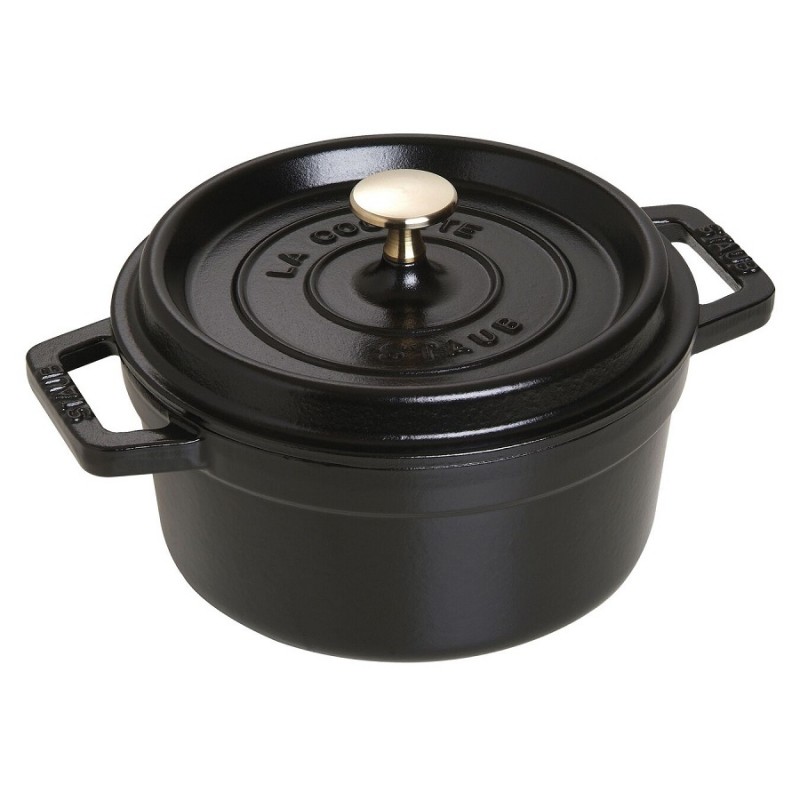 Ronde Stoofpot 20 cm Mat Zwart 2,2 l - Staub