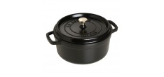 Geëmailleerde Ronde Stoofpot 24 cm Mat Zwart 3,8 L