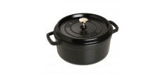 Ronde Stoofpot 24 cm Mat Zwart 3,8 l