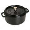 Cocotte en Fonte Émaillée Ronde 24 cm Noir Mat 3,8 L