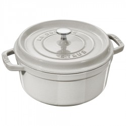 Cocotte Fonte Émaillée Ronde 26 cm Truffe Blanche 3,8 L  - Staub