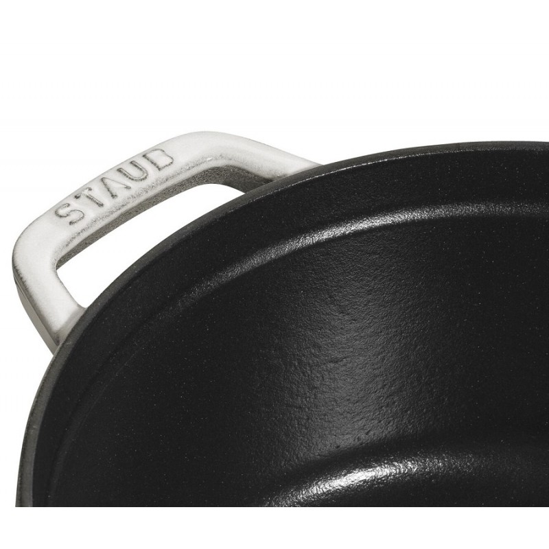 Cocotte Fonte Émaillée Ronde 26 cm Truffe Blanche 3,8 L  - Staub