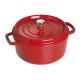 Geëmailleerde Ronde Stoofpot 26 cm Kersenrood 5,2 L - Staub